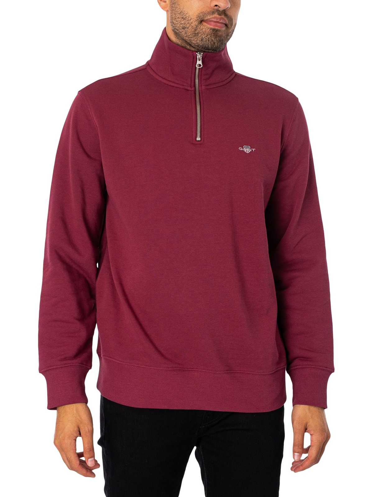 Мужская обычная толстовка GANT Shield на молнии красный 20790₽