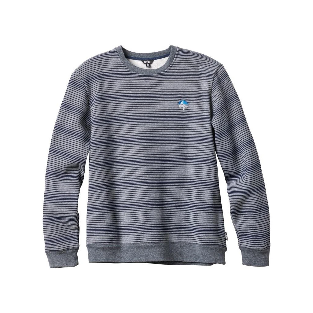 Enjoi Skateboard Crew Sweatshirt Method Heather Blue Stripe eBay