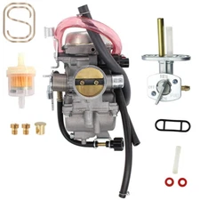 Carburetor For 1986-2005 Kawasaki KLF300 BAYOU 300 Carb & Fuel Petcock Switch