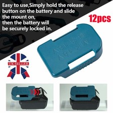 12pcs Power Battery Mount Hanger Shelf Storage Stand Holder for Bosch Makita 18V