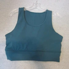 Nine Bull Sports Bra Womens XXL Dark Green Cropped Tank Top High Impact Active
