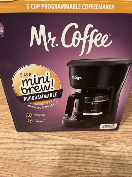 Mr Coffee 5-Cup Programmable COFFE MAKER 25 oz. Espresso  Black Mini Electric US Photo Related
