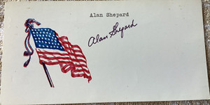 ALAN SHEPARD Autographed Signed Card 1st ASTRONAUT APOLLO 14 MOON LANDING