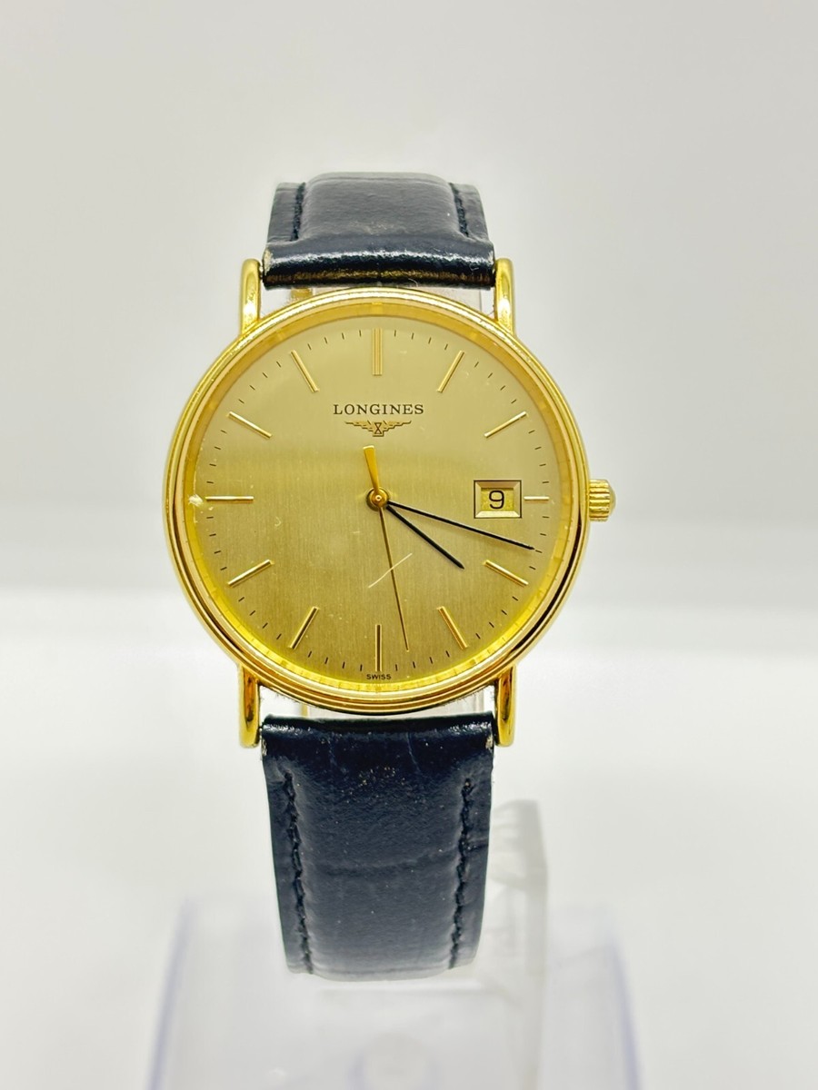 Near Mint] Longines Grand Classic L4.720.2 Gold Dial QZ Men's
