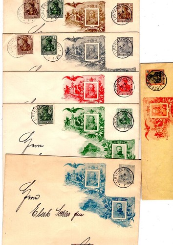 Dr-Germania 100 years Württ.königshaus 6 private.ga envelopes to Attendorn (AA7830