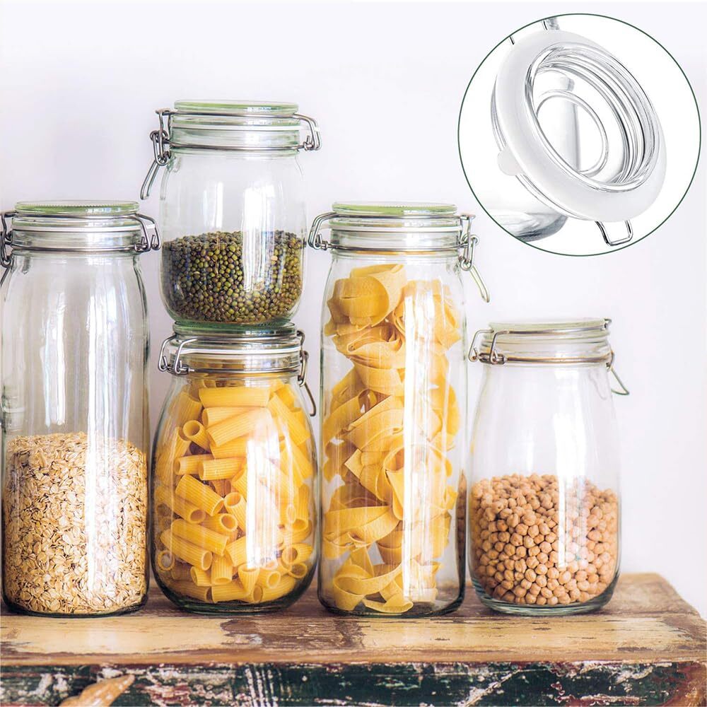 8-Pack Silicone Mason Jar Gaskets - Replacement Seals For Regular Mouth Canning Lids