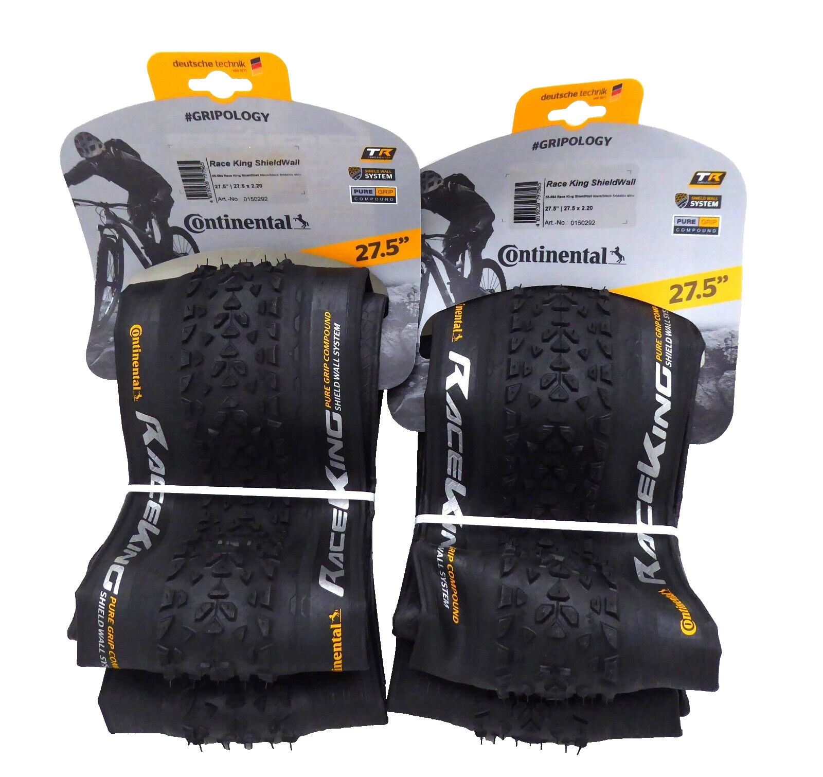 Continental Race King Tire - 27.5 x 2.2, Tubeless, Folding, Black, 330tpi, PAIR