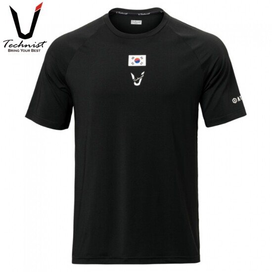Футболки для бадминтона TECHNIST унисекс повседневная футболка черный Asia-Fit 8590 22TT-86A32 5390₽