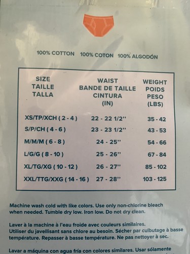 New in package Trimfit Boys Soft Briefs Underwear Pack Size medium multi colors - Picture 4 of 4