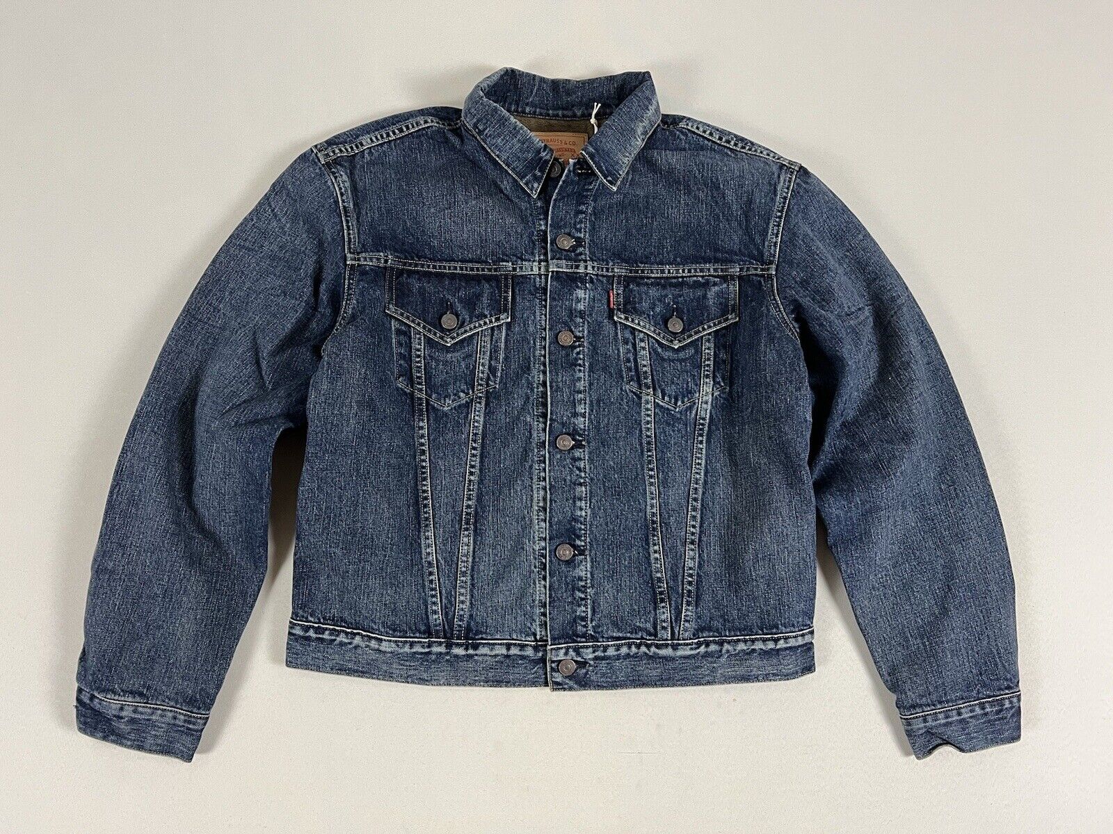 LEVIS VINTAGE CLOTHING LVC LOT 559 JACKET BLUE WORN IN XL NWT JAPAN ...