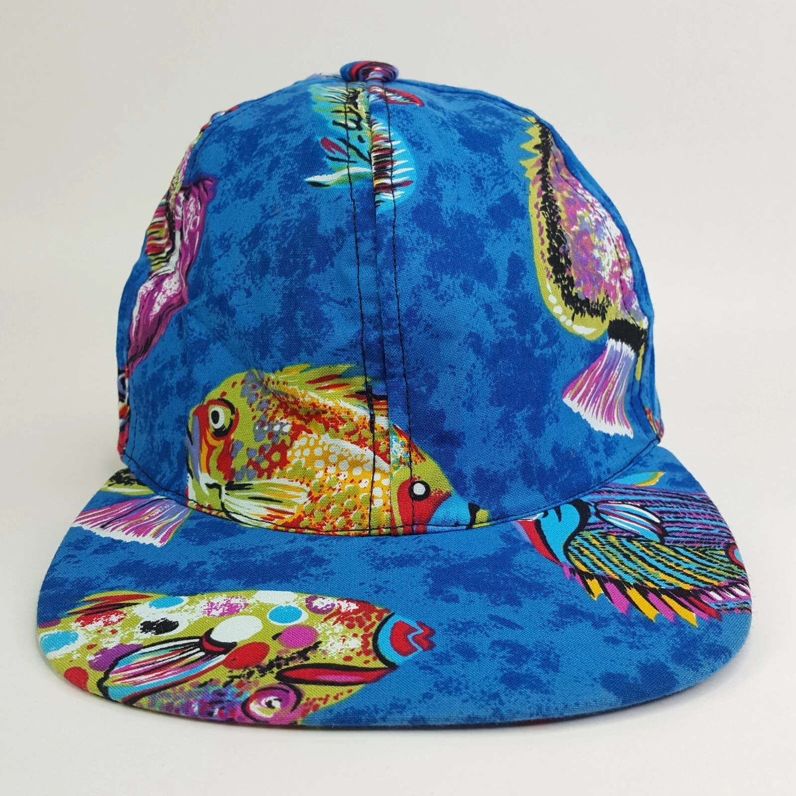 Vintage Tropical Fish USA Snapback Adjustable AOP Hat Baseball Cap Retro 90s
