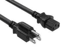 14 AWG Universal Power Cord (IEC320 C13 to NEMA 5-15P) - 1/2/3/5/6/8/10/15/25 ft