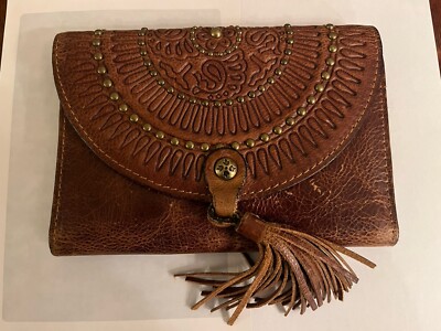 PATRICIA NASH Colli Distressed Leather Fold Over Wallet