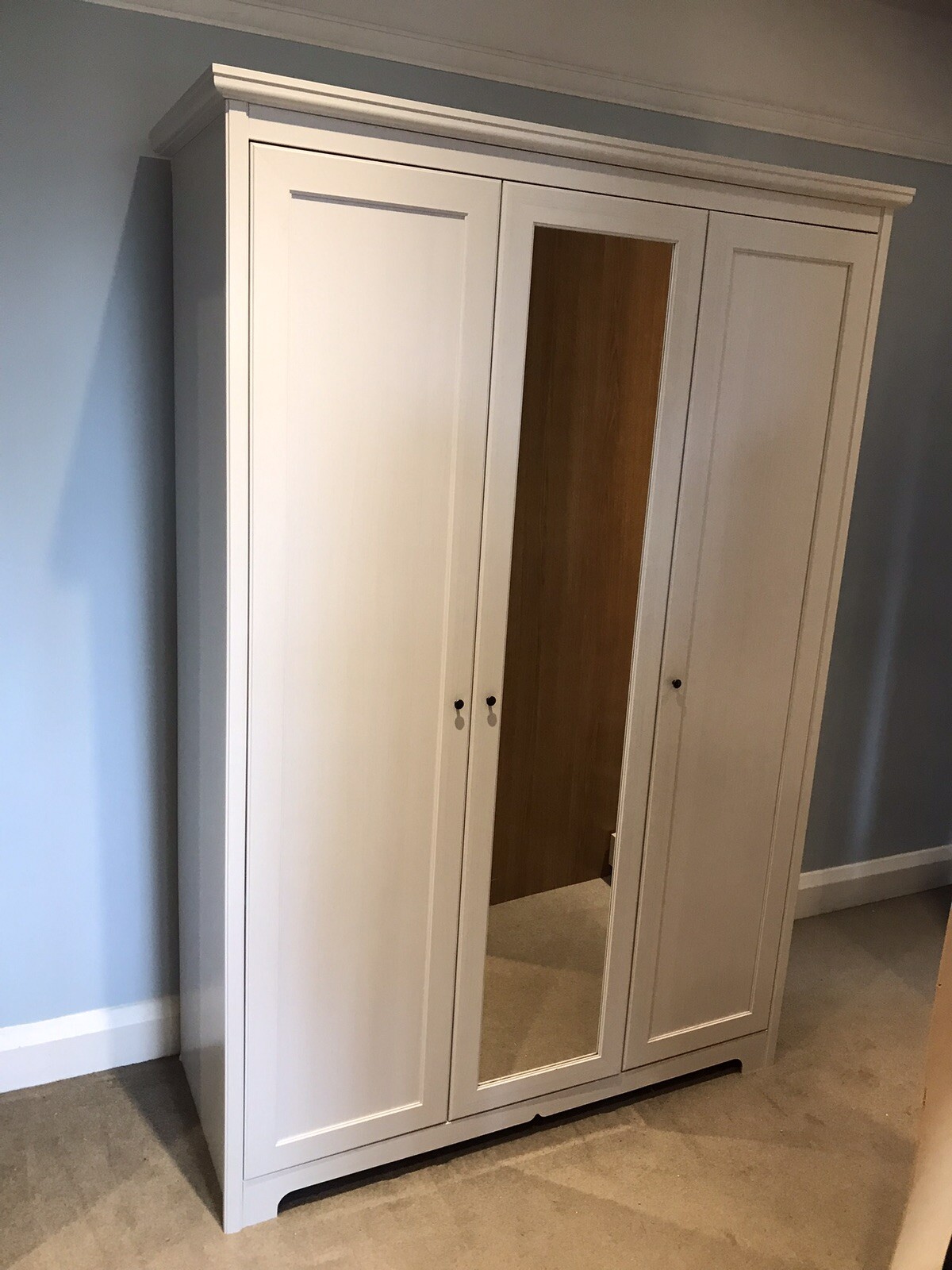 IKEA Aspelund 3 Door Freestanding Mirror Wardrobe eBay