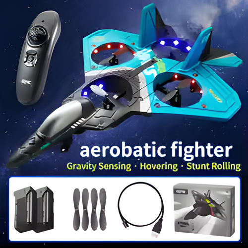 4DRC G2 RC Airplane For Beginners - Ready To Fly With One Key Aerobatics & LED Lights