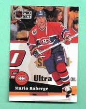 (1) MARIO ROBERGE 1991-92 PRO SET FRENCH # 415 CANADIENS ROOKIE NM+ (J5909)