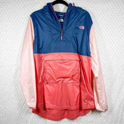 The North Face Women Windbreaker Sz M Color Block Windfall Fanorak 2.0 Packable