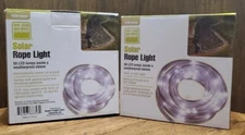 One Stop Gardens Solar Rope Light w/ 50 LED Lamps 16 ft of LED Light (Lot of 2)