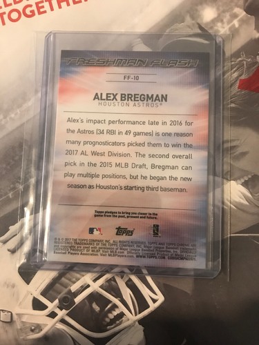 2017 Topps Chrome Freshman Flash ALEX BREGMAN RC #FF-10 Houston Astros NM 🔥🔥🔥 - Picture 2 of 2