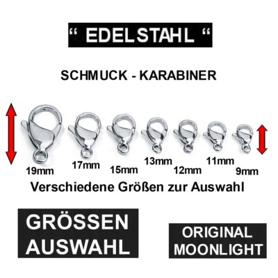 Schmuck Karabinerverschluss Karabiner Ketten Armband Verschluss Edelstahl DIY