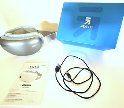 Renpho Rechargeable Eye Massager, Model RF-EM001 White, Relieve Stress