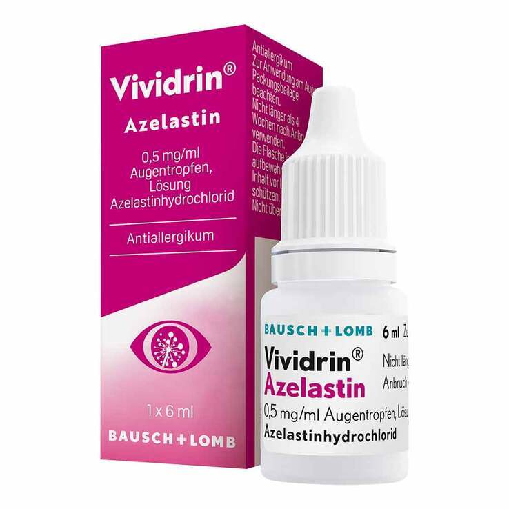 Vividrin® Azelastin Augentropfen Akuthilfe bei Heuschnupfen und Allergien · 6 ml