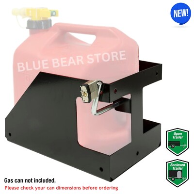 Locking 5 Gal. Gas Can Rack Fuel/water Container Holder for Open/ Closed Trailer