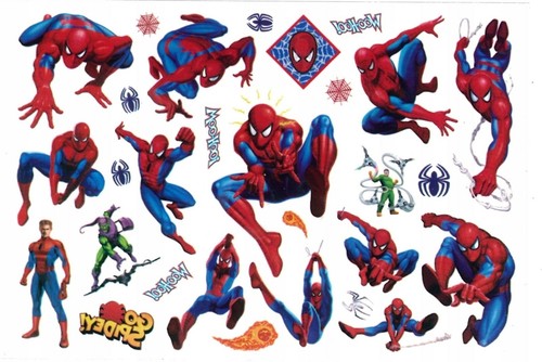 Spider-Man, Super-ManTemporary Tattoo stickers Children Kids Birthday Party Bag - Imagen 14 de 29
