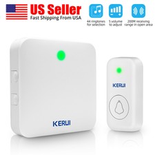 KERUI Wireless Doorbell Plug-In LED Lights Lo...