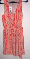 NWT Forever 21 Dress Sz S Tan Orange Batik Sleevless 