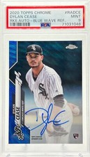 Dylan Cease 2020 Topps Chrome Blue Wave Refractor Rookie RC Auto /150 PSA 9 MINT