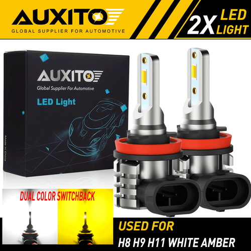 Dual Color H8 H11 LED Fog Light Driving Bulb 6000K White/Amber Yellow 3000K EOA - Picture 1 of 13