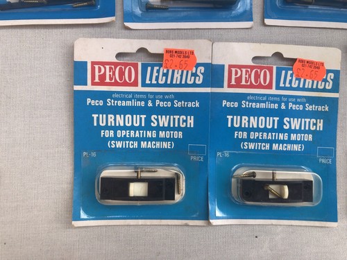 Vintage Peco Point Motor Accessories PL-12 PL-10 PL-16 Bases Switches Etc Sealed - 第 9/10 張圖片