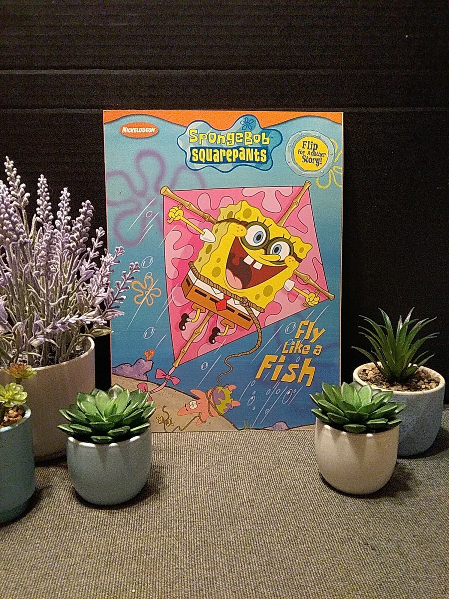 Vtg 2003 Sponge Bob SquarePants FLY LIKE A FISH Coloring Book FLIP