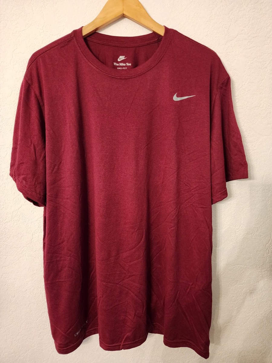 Nike Legend Crew Dri Fit Tee Size 4XL Men's Maroon 727982-610 Nwt