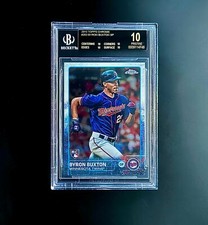 2015 Topps Chrome #203 Byron Buxton SP ROOKIE BGS 10 Black Label - Pop 4