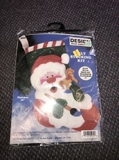 NEW Design Works Crafts Felt Stocking Kit Toy Making Santa FREE  FAST SHIPPING