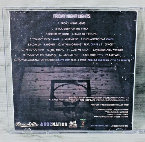 J COLE - FRIDAY NIGHT LIGHTS (PROMO) MIXTAPE MIX CD RARE CLASSIC MIXTAPE!! - Picture 3 of 3