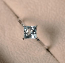 Aquamarine Ring-Birthday Anniversary Gift-Mother's Day Gift