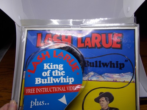 Lash LaRue King of the Bullwhip Official Leather Whip with Instructional Video - Picture 8 of 9