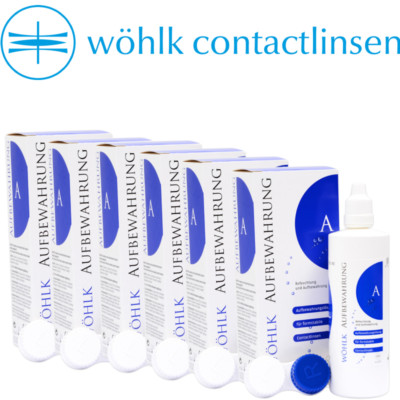 4 - 6 x Wöhlk Aufbewahrung für harte, formstabile Linsen a 120ml ink. Behälter