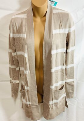 Love Ellie Neely Two Pocket Cardigan Beige Women's Size XS