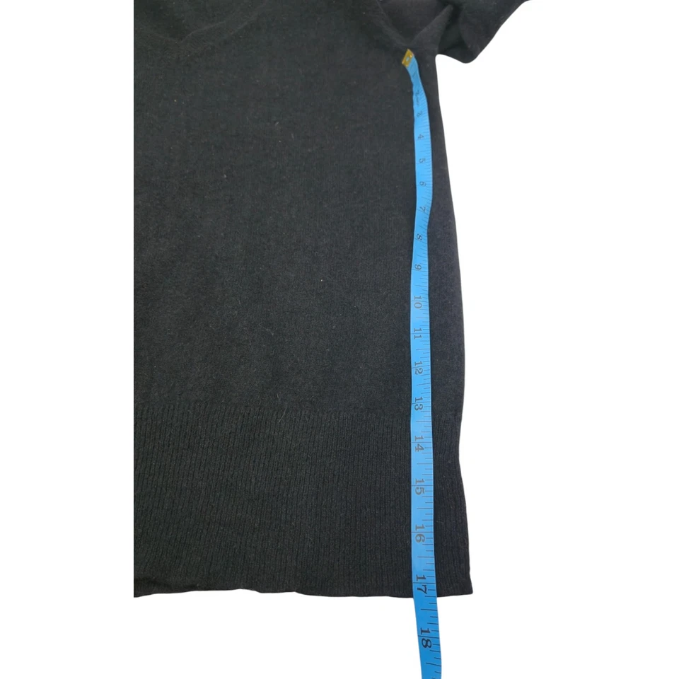 HALOGEN Sweater Women XL Black Cashmere Minimalist Preppy Career Grudge Holiday - Image 3 of 4