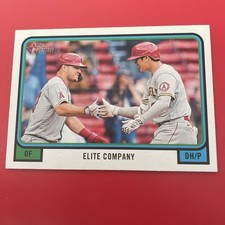2022 Topps Heritage High Number - Combo Cards Mike Trout, Shohei Ohtani #CC-2