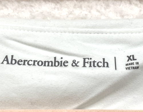 Abercrombie & Fitch camicia donna XL bianca collo quadrato manica lunga elasticizzata basic - Foto 3 di 10