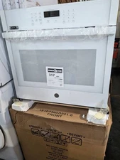 GE 30-in Smart Single Electric Wall Oven Self Steam Cleaning White JTS3000DNWW