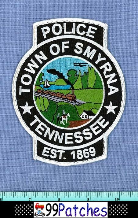 Smyrna Tennessee Police Patch Old Steam Railroad Train Horse Airplane 7J