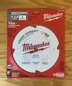 7-1/4" Pcd/Fiber Cement Circular Saw Blade Milwaukee Tool 48-40-7000