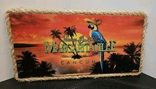 JIMMY BUFFET Cancun Margaritaville Sign Beach Bar Tropics Parrot Wall Decor  