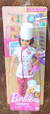 BARBIE You Can Be Anything Pastry Chef Doll w/Chef Hat, Jacket, Cake, SEALED